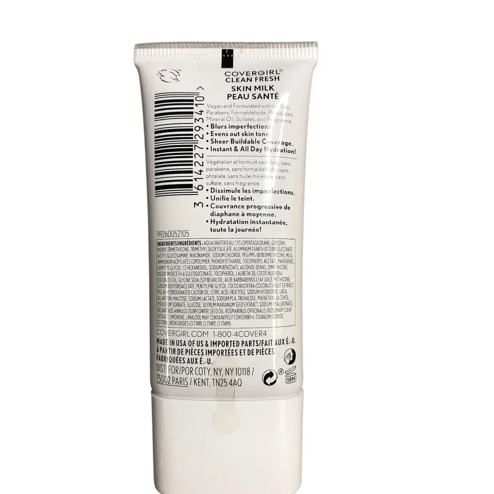 COVERGIRL Clean Fresh Skin Milk Nourishing Foundation 570 Medium Tan Dewy Finish